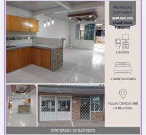 Excelente Propiedad en venta* 🏠💰 📍 *Ubicación*: Barrio La Reliquia, Villavicencio